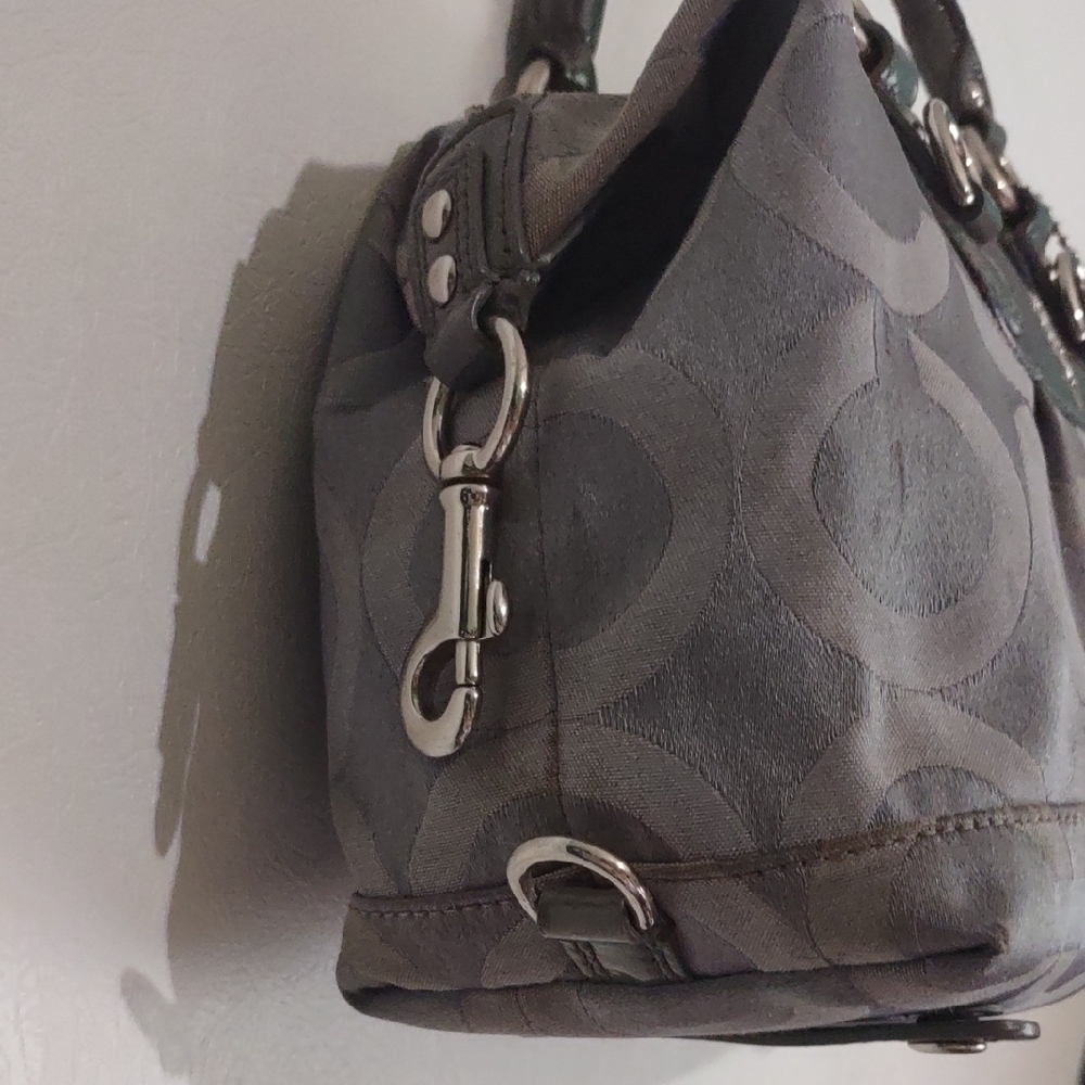 Coach Gray and Black Satchel - Picture 4 of 16